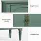 Forest Green Buffet Sideboard With Adjustable Shelves