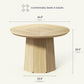 43 Inch Circular Dining Table With Solid Wood Pedestal