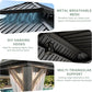 10x12 Gazebo Hardtop Aluminum Frame Galvanized Roof