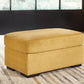 Yellow Modern Ottoman With Premium Upholstery Fabric
