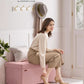 Jelly Pink Velvet Storage Ottoman Bench 15x30 Inches