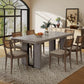 71 Inch Rustic Gray Farmhouse Dining Table For 6 To 8