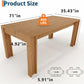 71 Farmhouse Dining Table Rectangular Natural Finish
