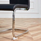 Set Of 6 Armless Dining Chairs With Metal Legs Black