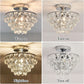 Crystal Chandelier Ceiling Light E26 Chrome Fixture