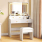 Makeup Vanity White Desk With Multifunctional Mirror