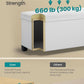 Cloud White Leatherette Storage Ottoman Bench 15x43