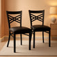 Hercules Series X Back Metal Armless Dining Chairs Black