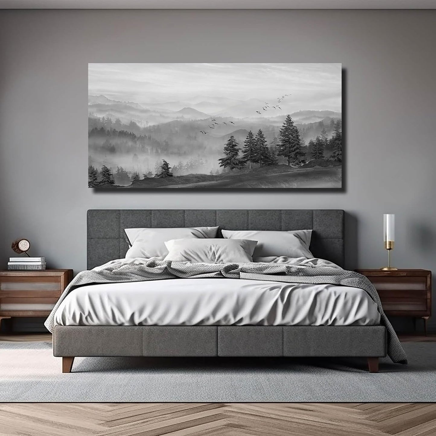 Graystone Mountain Landscape Canvas Wall Art 24x48