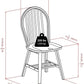 Windsor Dining Chair Set Solid Wood Black Finish 2 Pack