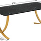 Executive Desk 63 Inch Wide Black And Gold Office Desk