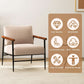 Mid Century Contemporary Accent Chair Linen Upholstery