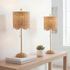 27.5 Brass Gold Coastal Table Lamps LED Bulbs Included