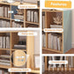 Modularized Cube Organizer Bookcase White Fabric Bins