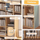 Eight Cube Organizer Bookcase Stackable Open Shelf Oak