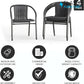 Modern Stackable Rattan Dining Chairs Set for Outdoor