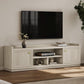 67 Inch TV Stand Grey White Oak Entertainment Center