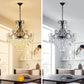 Black Crystal Chandelier 10 Light Pendant Ceiling Fixture
