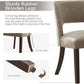 Beige Faux Leather Dining Chairs Ergonomic Design Set