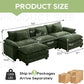 120 Inches Emerald Chenille Modular Sectional Sofa