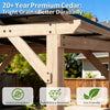10x12 Cedar Gazebo Gray Weatherproof Sloped Roofing
