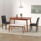 Modern PU Upholstered Dining Chairs Black Cushioned Seats