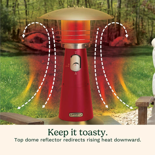 Portable Tabletop Patio Heater 11000 BTU Red Outdoor