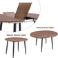 Walnut Extendable Dining Table Set Six Chairs Upholstered