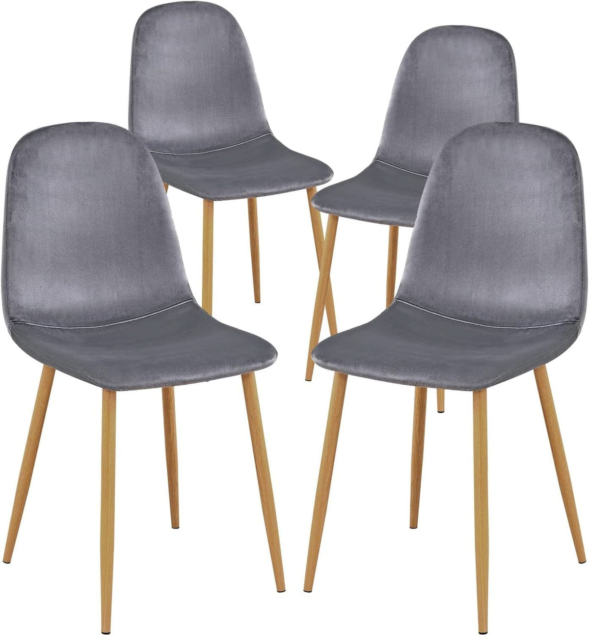 Grey Velvet Dining Chairs Set Of 4 For Dining Room