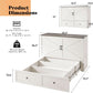 Murphy Bed With Distressed White Storage And Charging
