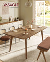 Extendable Dining Table Honey Brown 55.1 To 70.8 Inches