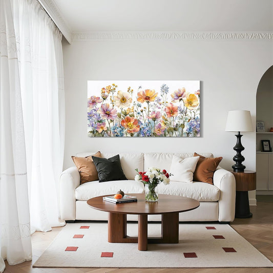 NatureInspired Floral Wall Art Canvas 20x40 Inches