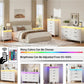 White Slim Modern Six Drawer Dresser With USB Charging-3