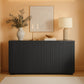 Elegant Ornate Solid Wood Buffet Cabinet With Storage
