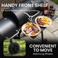 Charcoal Grill Featuring Offset Smoker And Thermometer