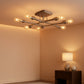 Brushed Nickel 8Light Semi Flush Ceiling Chandelier