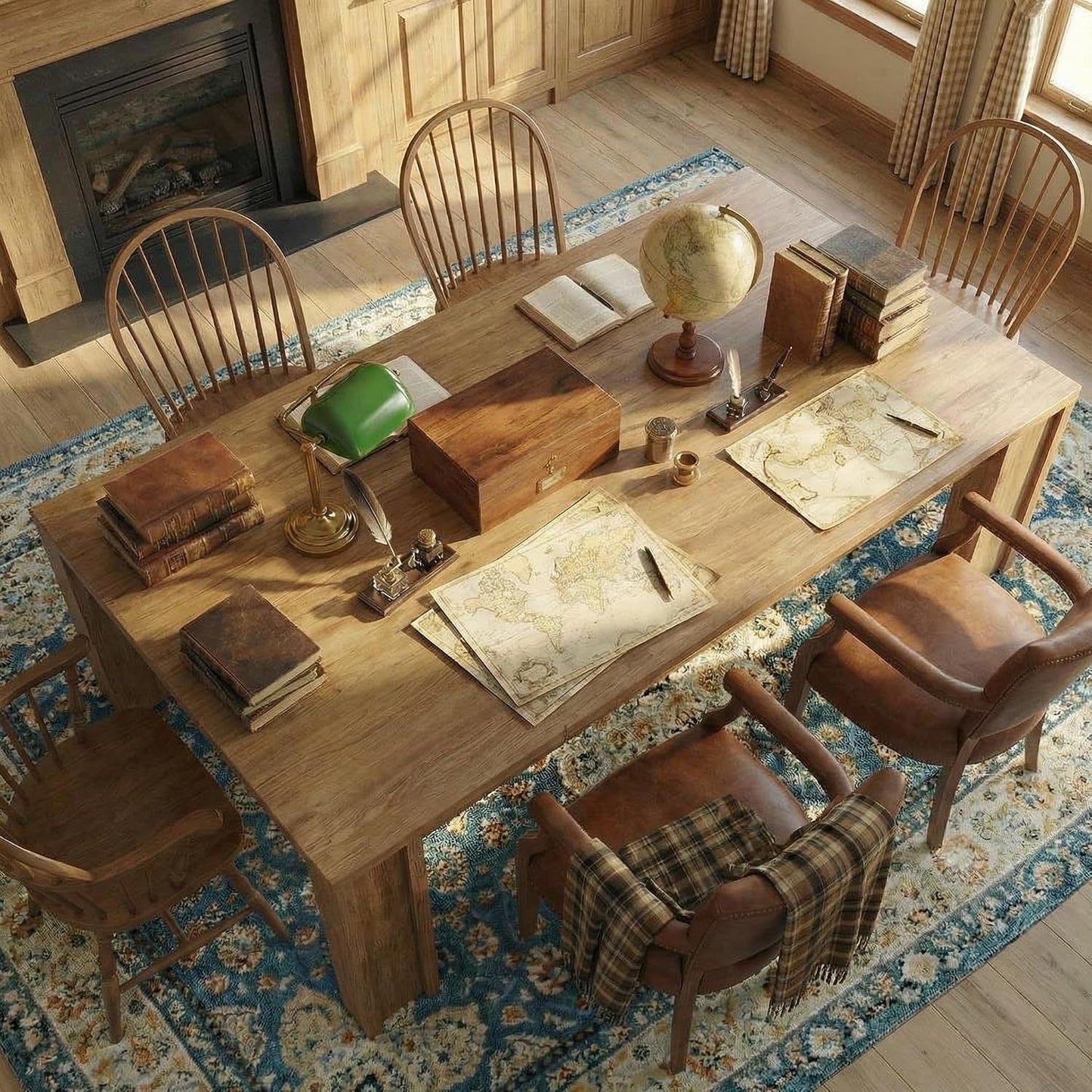 71 Farmhouse Dining Table Rectangular Natural Finish