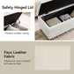 41-Inch White Faux Leather Storage Ottoman End-Of-Bed