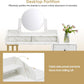 White Dressing Table Vanity Desk Adjustable Mirror