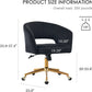Velvet Home Office Chair 360 Degree Swivel Black Lux Velvet-2