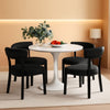 Black Faux Leather Dining Chairs Cushioned Seating