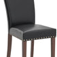 Parsons Dining Chairs Set Of 4 Black Upholstered Nailhead Trim