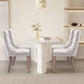 Velvet Dining Chairs Beige Nailhead Trim Set Of Four