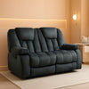 Grey Extra Wide Loveseat Recliner Sofa For Two Cup Holders-0