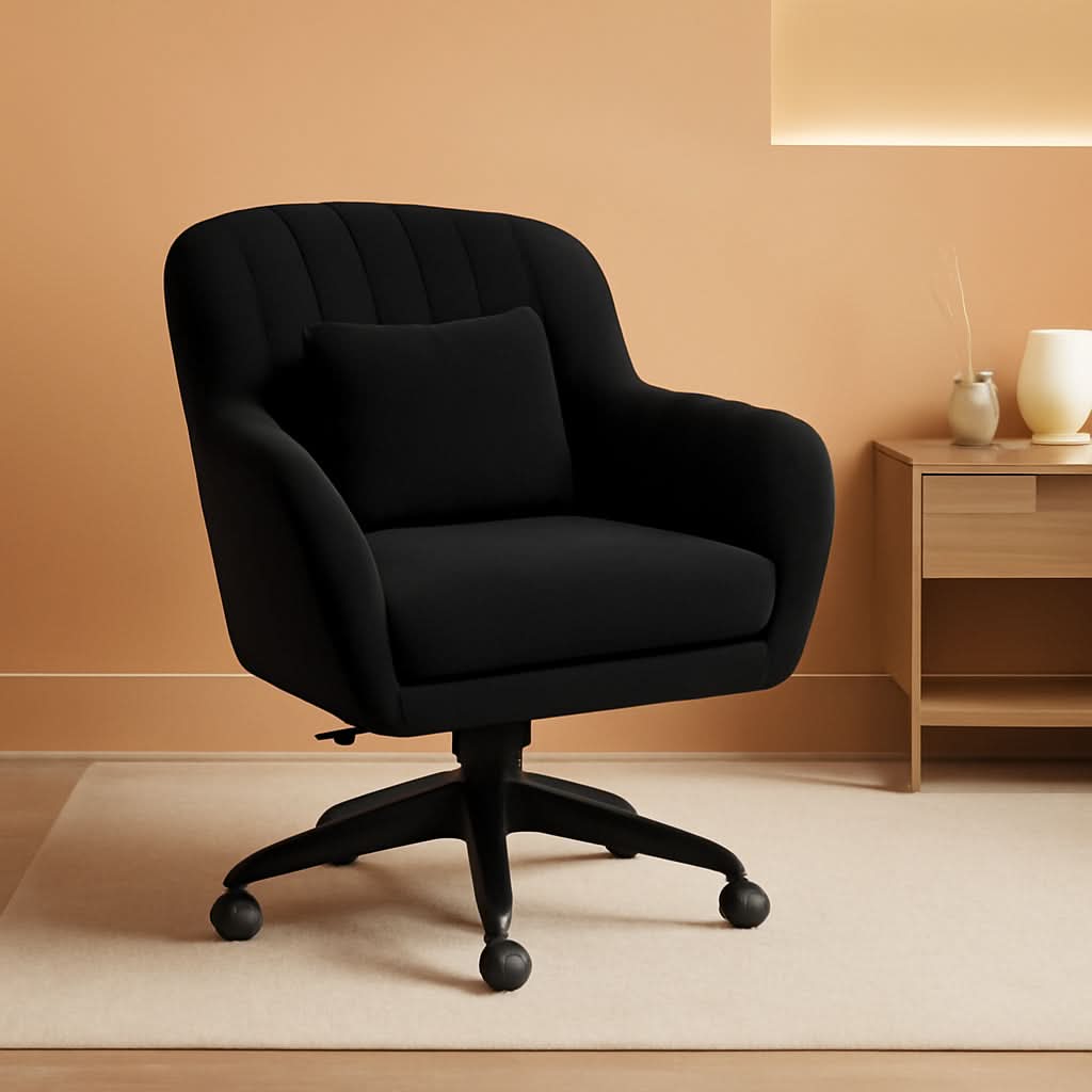 Velvet Home Office Chair Height Adjustable For Desk Use