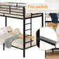 Black Twin Over Twin Reinforced Steel Frame Bunk Bed