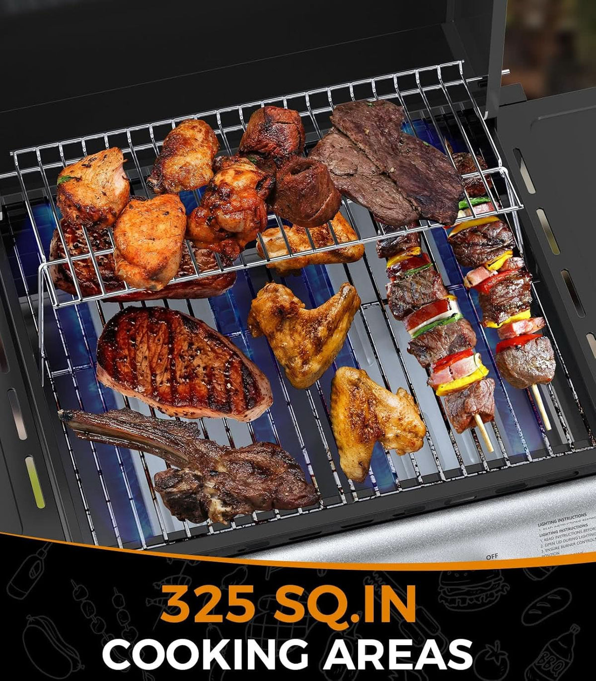 Two-Burner Propane Grill 20,000 BTU Stainless Steel