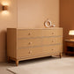 Multifunctional Fluted Storage Dresser 54 Inch Wide