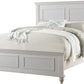 White Eastern King Size Contemporary Platform Bedstead-2