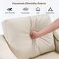 Beige ThreeSeater Upholstered Sofa With Nailhead Trim-3